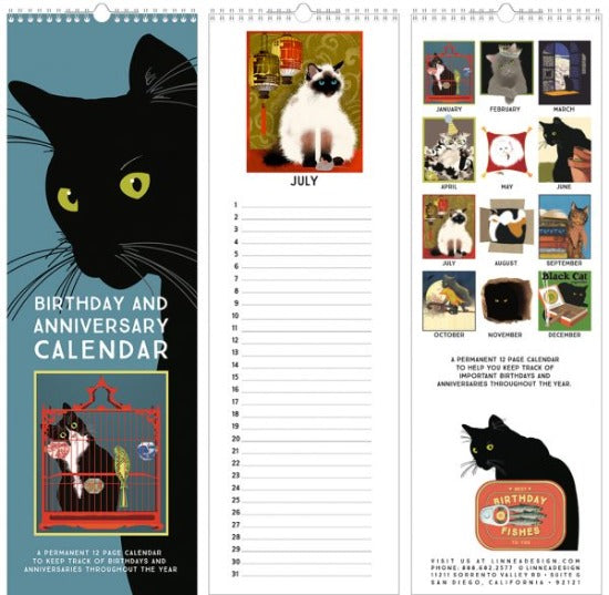 Cat Birthday and Anniversary Calendar – Linnea Design